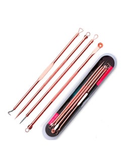 SYOSI Stainless Steel 4pc Comedone Blackhead Remover Facial Skin Care Pimple Acne Blemish Extractors Pimple Comedone Extractor Popper Tools Set  - Image 1