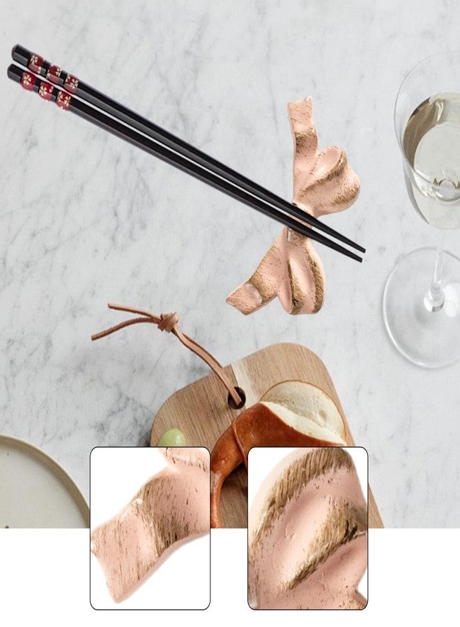 SECRET DESIRE Chopstick Rest Reusable Japanese Simple Tableware Holder for Hotel Cafe Home Pink - Image 5