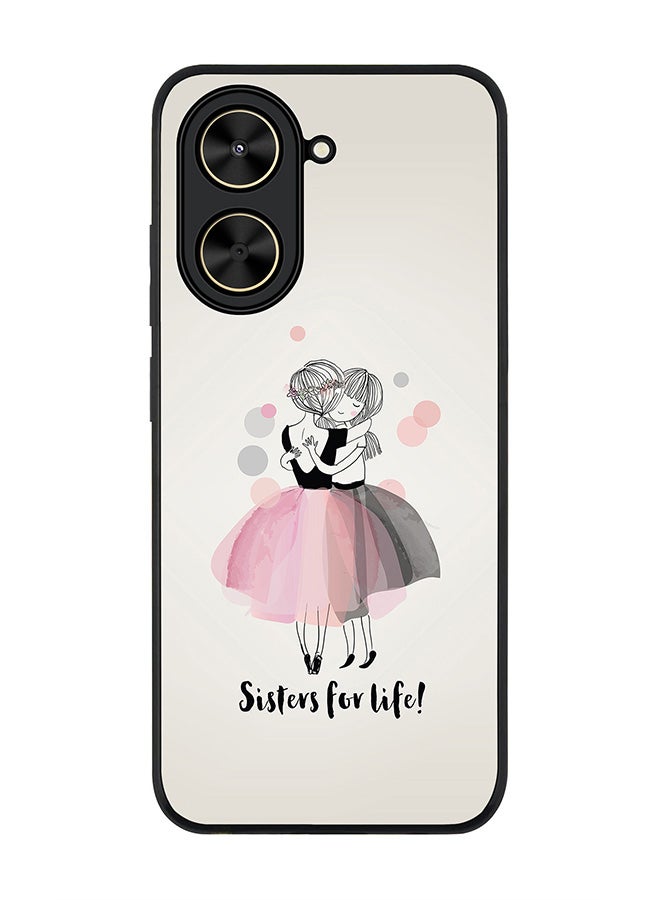 Stylizedd For Xiaomi Poco C71 / Redmi A5 4G Case,Slim fit Camera Protection, Shockproof Thin Phone cover  - Sisters For Life!