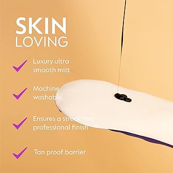 He-Shi HeShi Ultra Smooth Reusable Tanning Mitt Washable Fake Tan Applicator Mitt Self Tanning Applicator Tanning Glove for No Streak Tanning - Image 3
