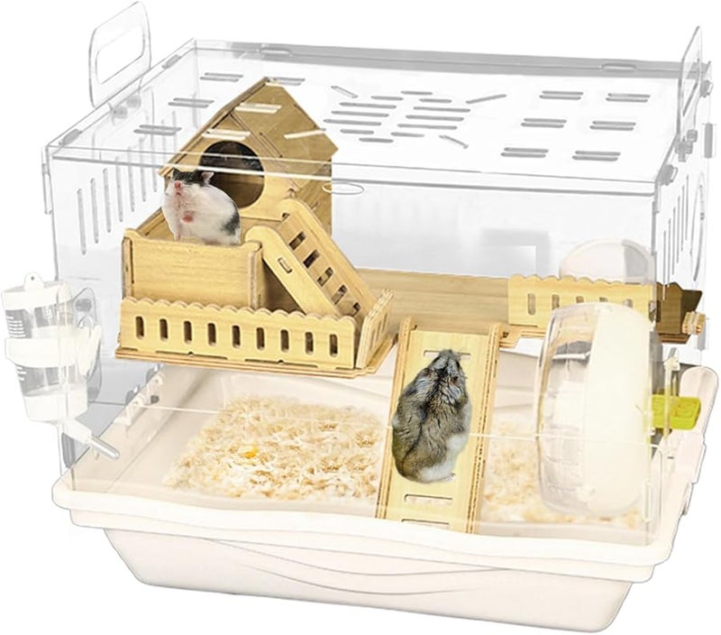 Transparent Hamster Cage Acrylic Habitat Box With Ventilation For Small Pets - Image 2