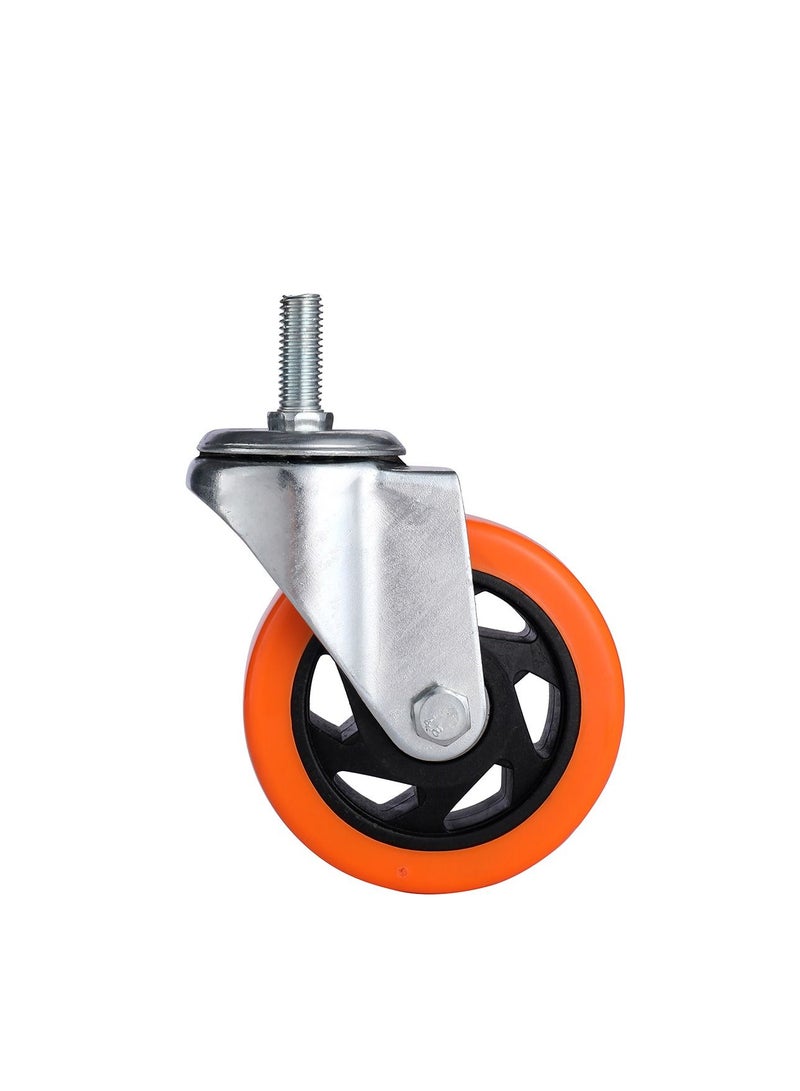 BMB tools 2-Piece 75mm Yellow PVC Caster - Swivel - Screw M12x30mm - Image 2