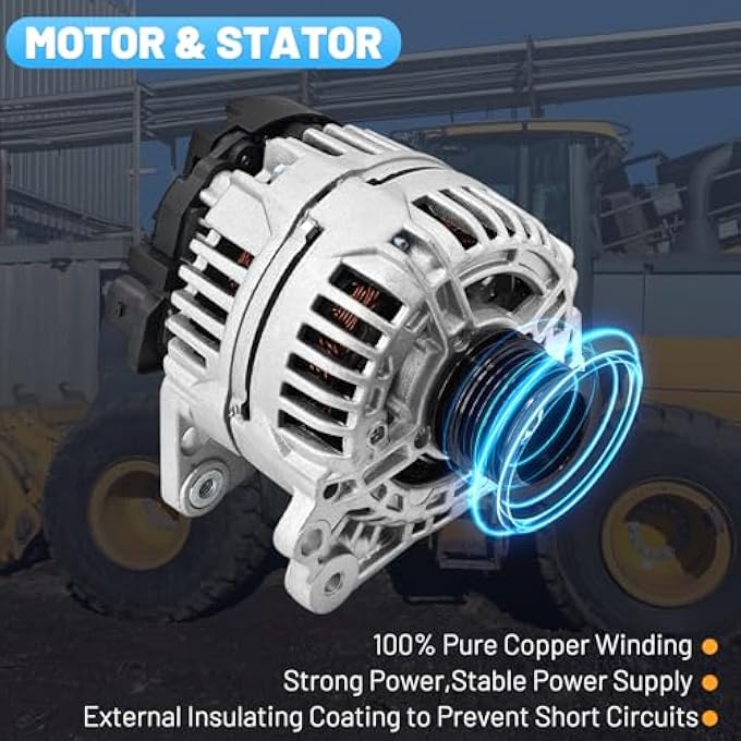 QuenPenge RE529377 Alternator 12V /70A Compatible with John Deere CT315 319D 323D 329D 333D 4120 4320 4520 4720 313 - Image 3