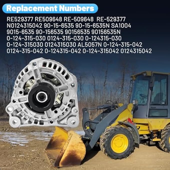 QuenPenge RE529377 Alternator 12V /70A Compatible with John Deere CT315 319D 323D 329D 333D 4120 4320 4520 4720 313 - Image 5