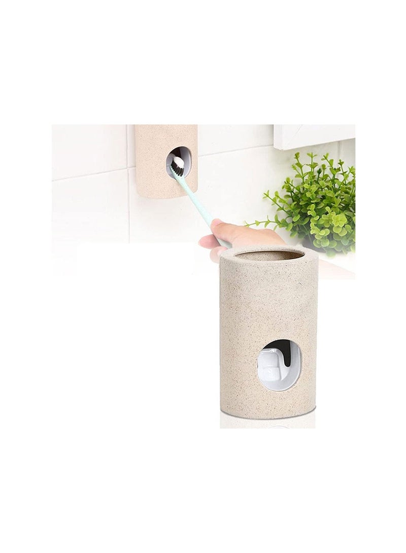 Automatic Toothpaste Dispenser Set with Wall Mounted Kids Hands Free Squeezer  Wall Mounted Hands Free Toothpaste Squeezer for Family - Image 1