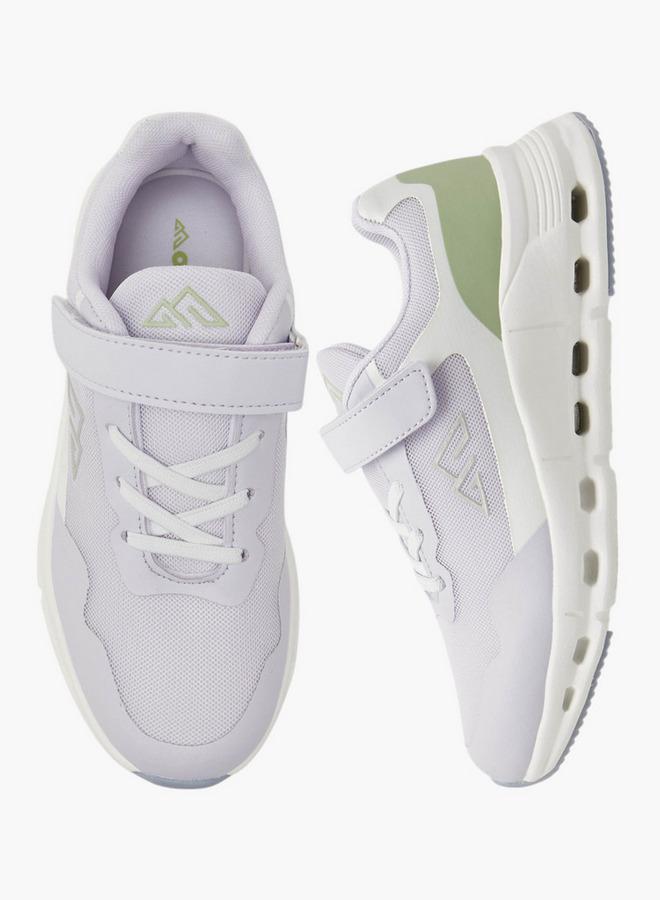 Oaklan by Shoexpress Girls Textured Sneakers with Hook and Loop Closure - Image 2