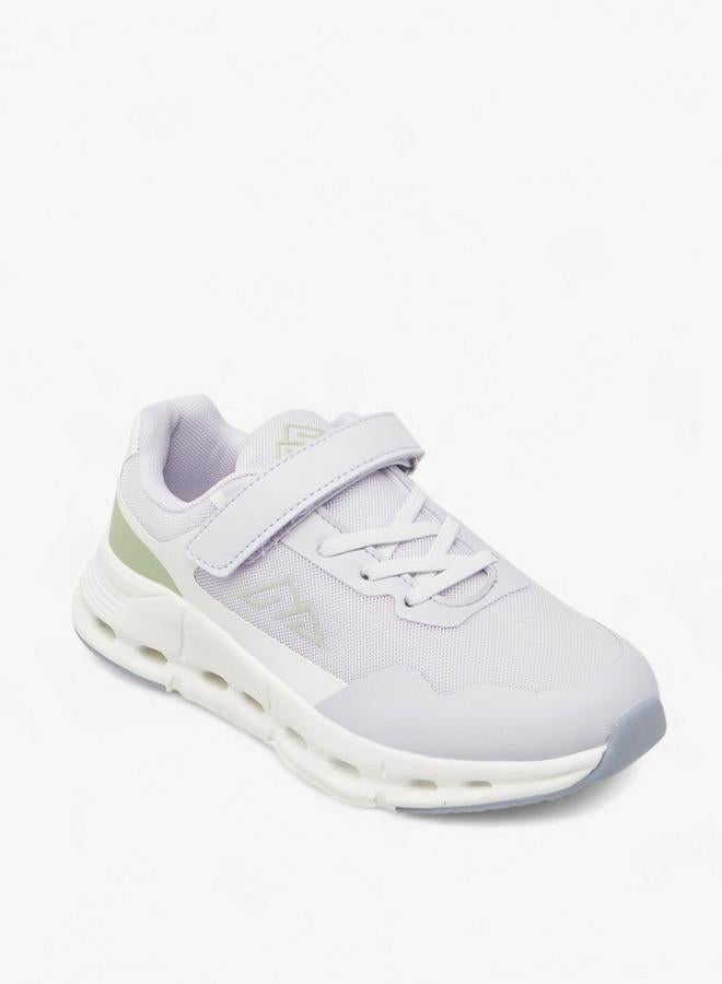 Oaklan by Shoexpress Girls Textured Sneakers with Hook and Loop Closure - Image 1