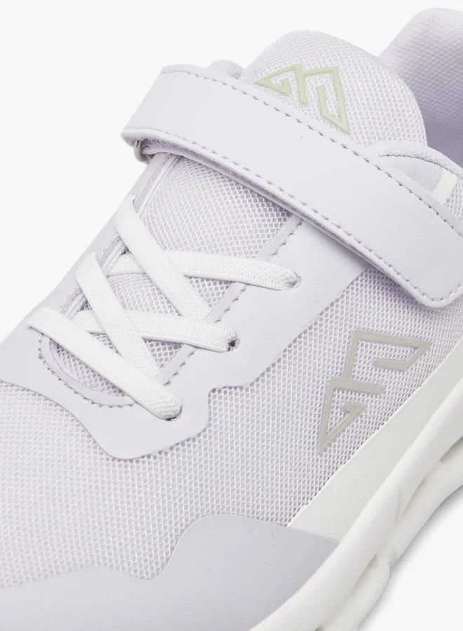 Oaklan by Shoexpress Girls Textured Sneakers with Hook and Loop Closure