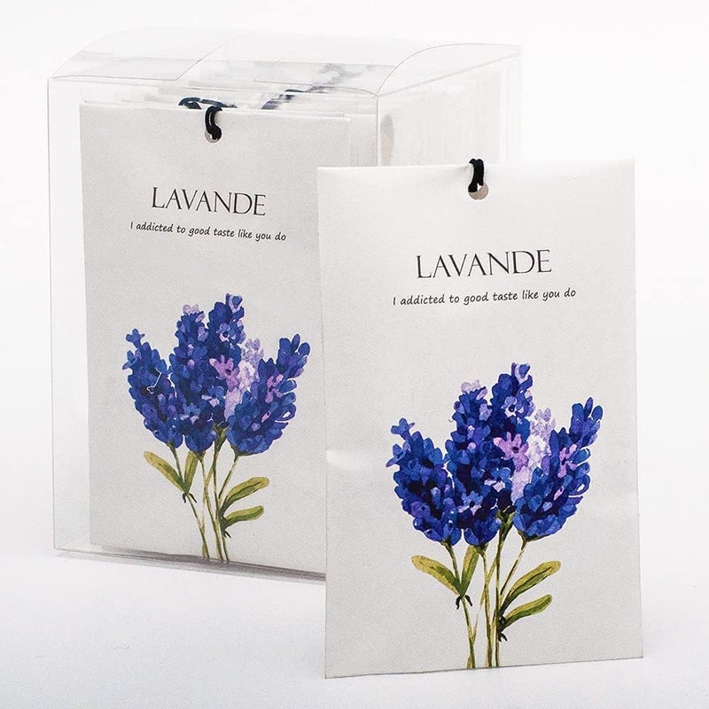 Lavender Sachet - Dried Flower Bag, Scented Drawer and Closet Air Freshener, Deodorizer for Home/Car Fragrance (1 Box/12 Pieces) - Image 1