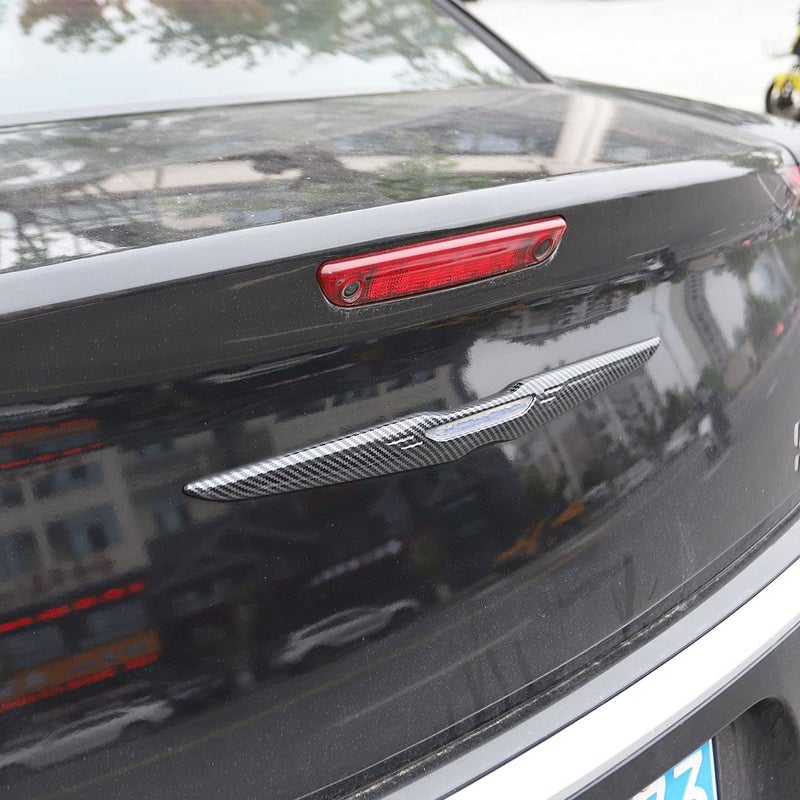 Crosselec Carbon fiber appearance Upgrade Kit Rear Door Trunk Lid Protect Cover Trim For 2015-2021 Chrysler 300 - Image 2