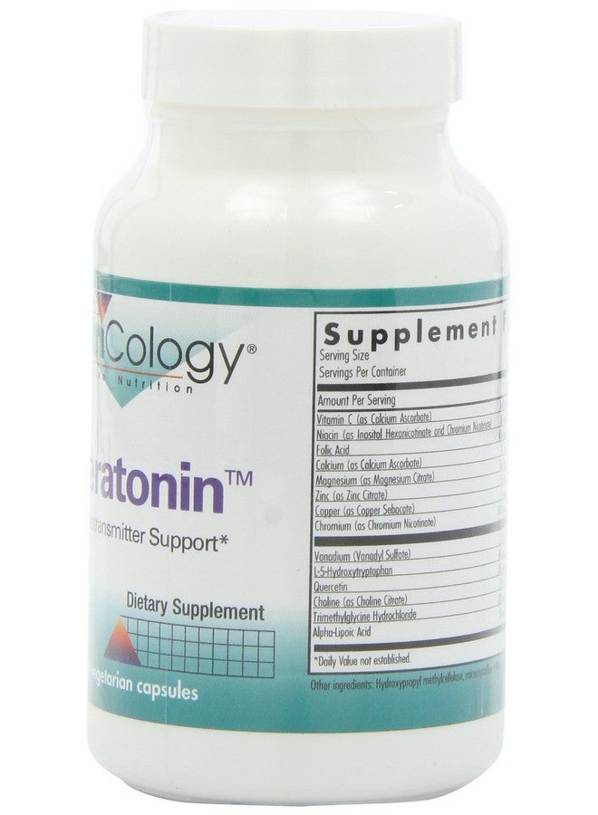 Nutricology مكمل نوتري كولوجي سيروتونين - سيروتونين للرجال والنساء، دعم هادئ، 5-HTP، نوم هادئ، نورإبينفرين، كبسولات نباتية - 90 عد - Image 2