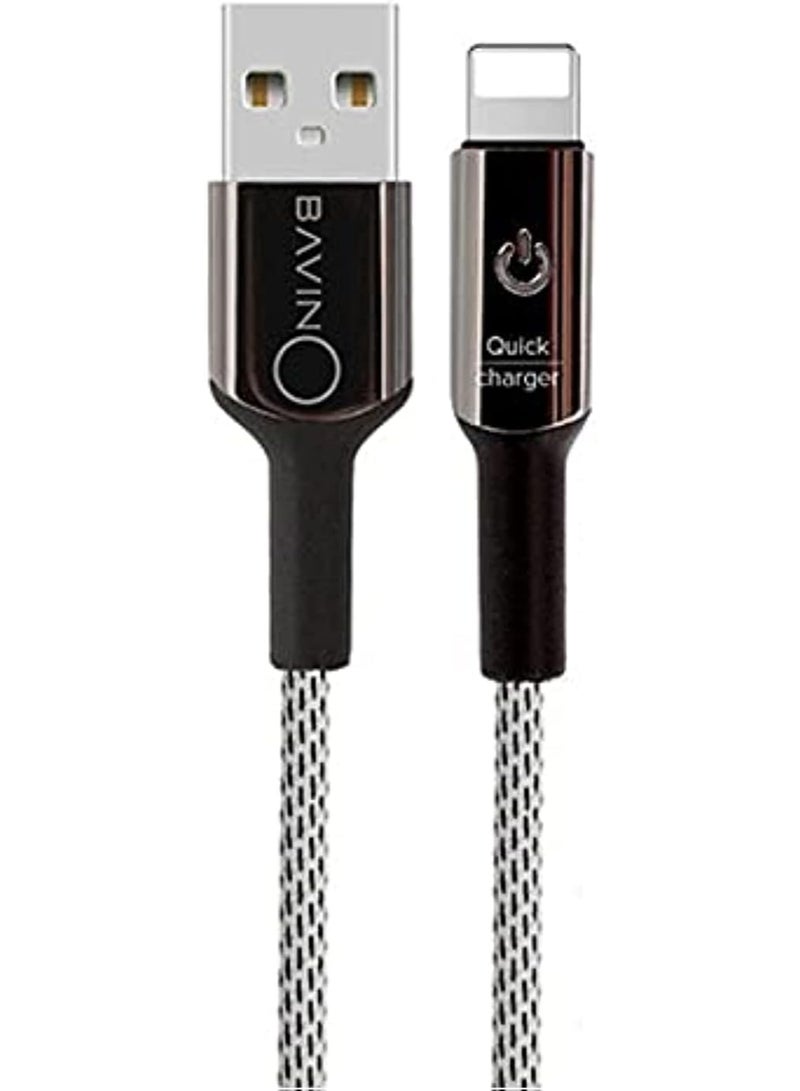 BAVIN CB-157 Nylon Braided Quick Charging Cable for USB Lightning/iOS (2.4A) - Image 1