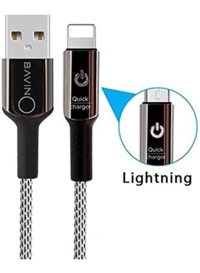 BAVIN CB-157 Nylon Braided Quick Charging Cable for USB Lightning/iOS (2.4A) - Image 2