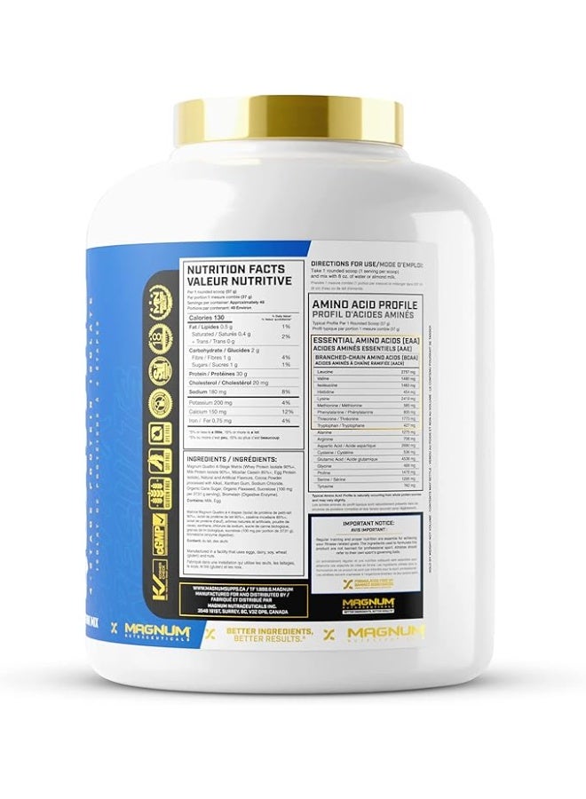 Magnum Nutraceuticals Quattro Whey Protein Powder, Peanut Butter Cup 4lb – Premium Protein Isolate Blend for Muscle Growth & Recovery - Image 2