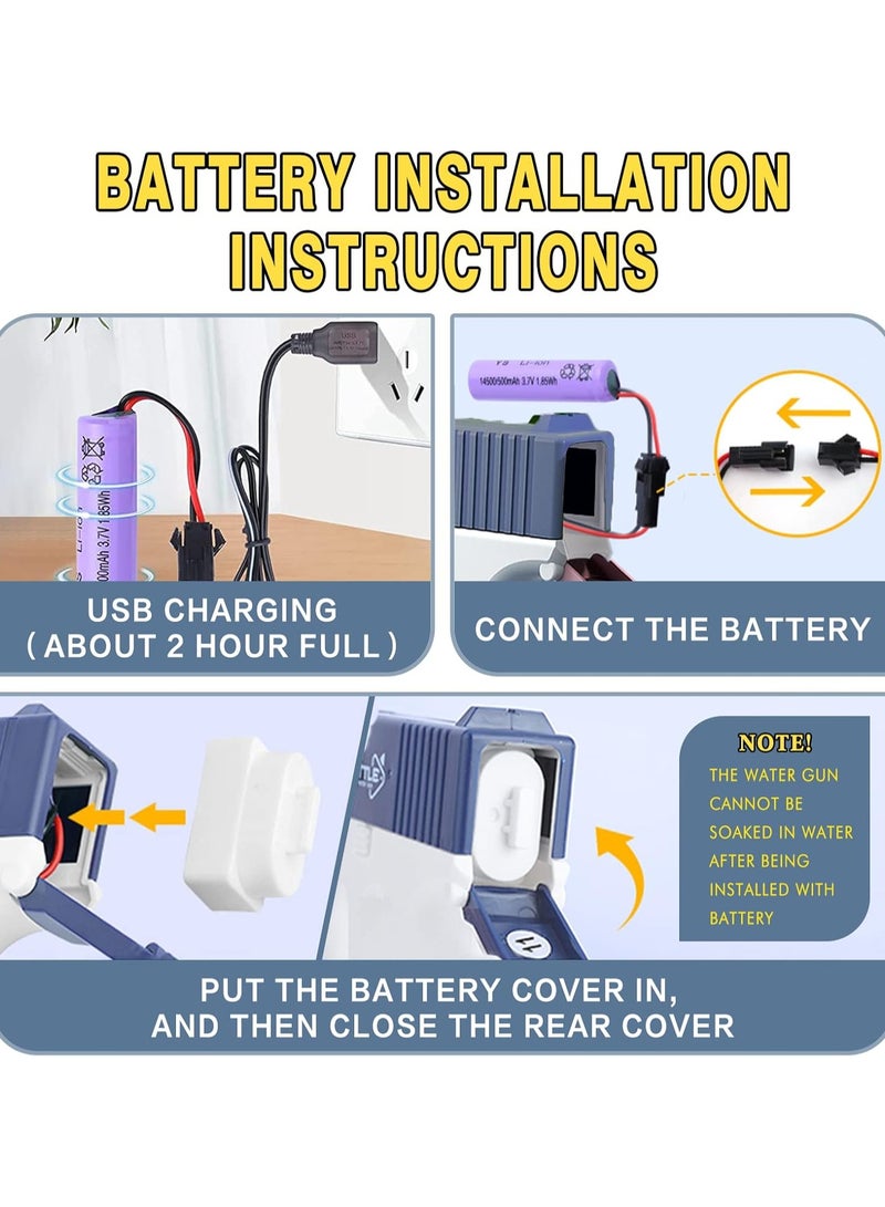TOY GARDEN Electric Water Gun 32 Ft Range Automatic Water Gun Super 434CC+58CC Large Capacity Squirt Guns for Kids & Adults Toys for Outdoor Activities in Summer Swimming Pool Beach Party - Image 4