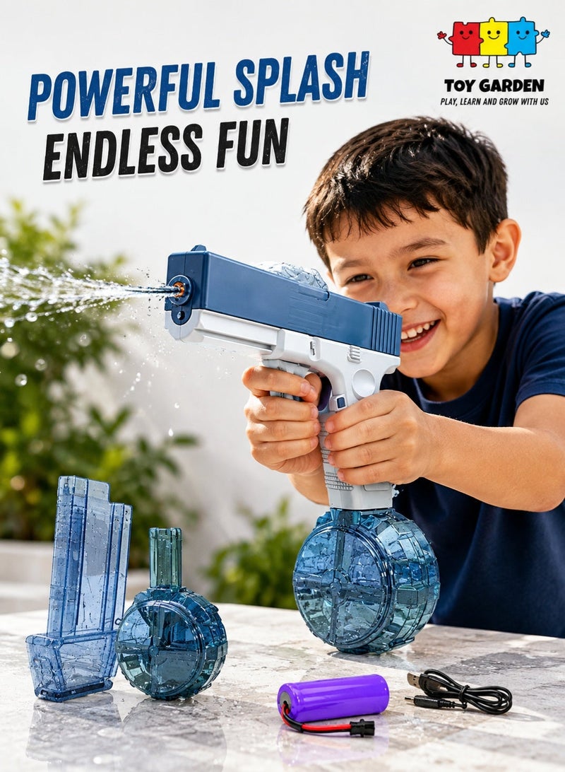 TOY GARDEN Electric Water Gun 32 Ft Range Automatic Water Gun Super 434CC+58CC Large Capacity Squirt Guns for Kids & Adults Toys for Outdoor Activities in Summer Swimming Pool Beach Party - Image 1