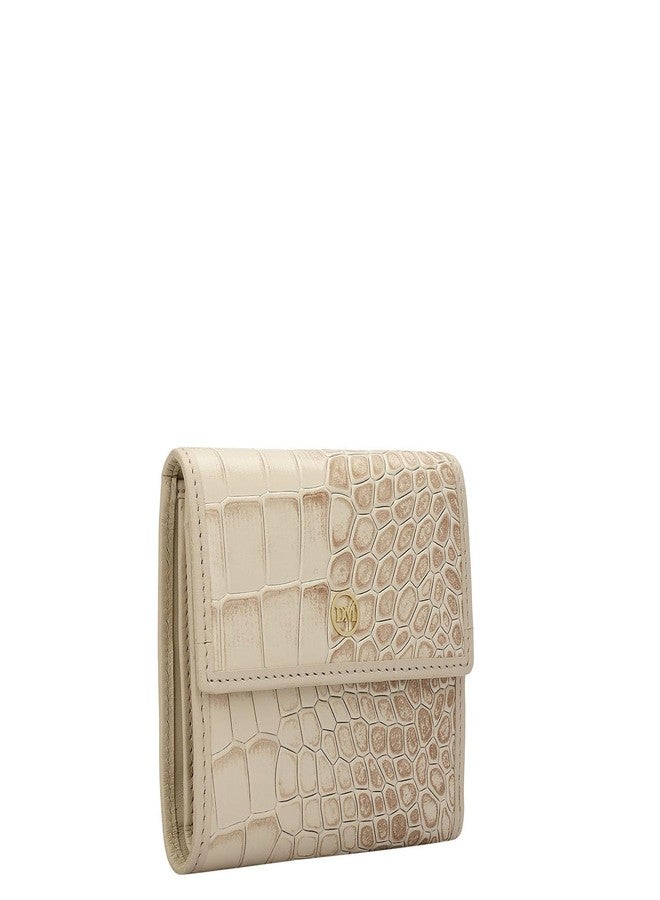 Da Milano Premium Leather Wallet for Women | Multi Compartment Travel Wallet - White (1023) - Image 2