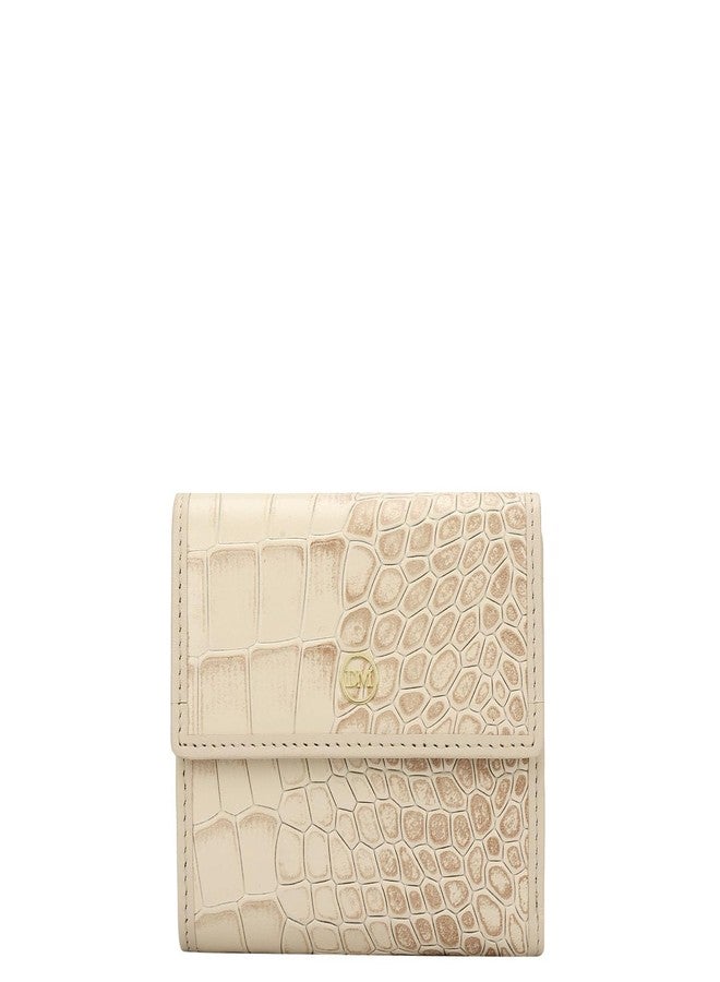 Da Milano Premium Leather Wallet for Women | Multi Compartment Travel Wallet - White (1023) - Image 1