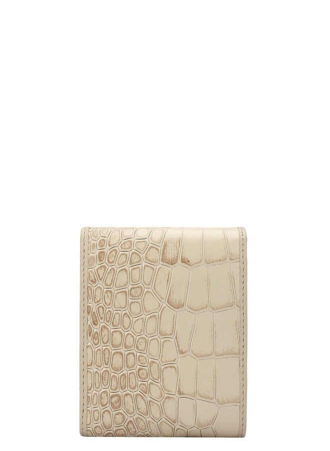 Da Milano Premium Leather Wallet for Women | Multi Compartment Travel Wallet - White (1023) - Image 3
