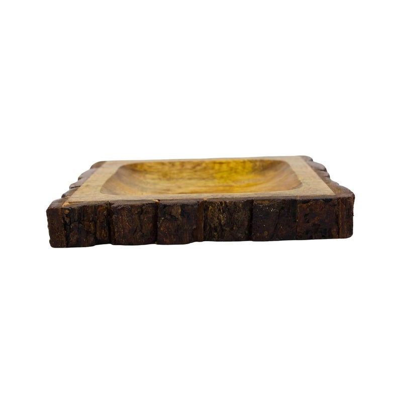 Natriel Premium Acacia Wood Serving Tray Wood Decorative Platter Square Small Plate for Decorative Sizzler Serving for Home Cafe - Image 5