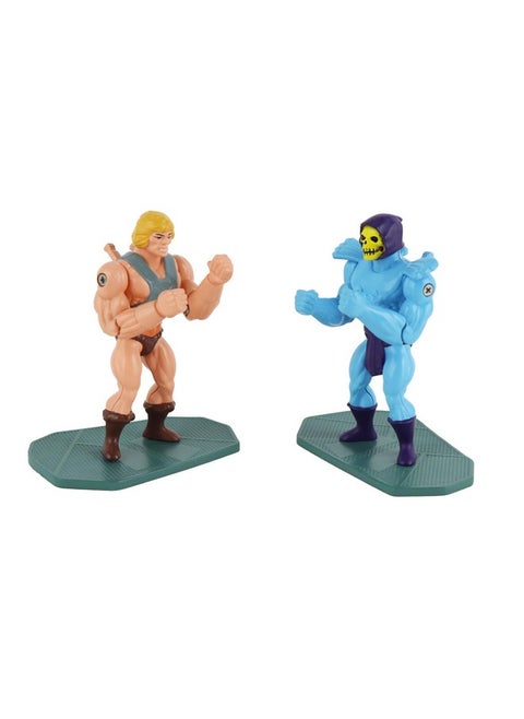 World's Smallest Rock 'Em Sock 'Em Robots - He-Man vs. Skeletor, Miniature Retro Game, Fighting Robots, Knock His Block Off. for Kids & Adults Ages 8+