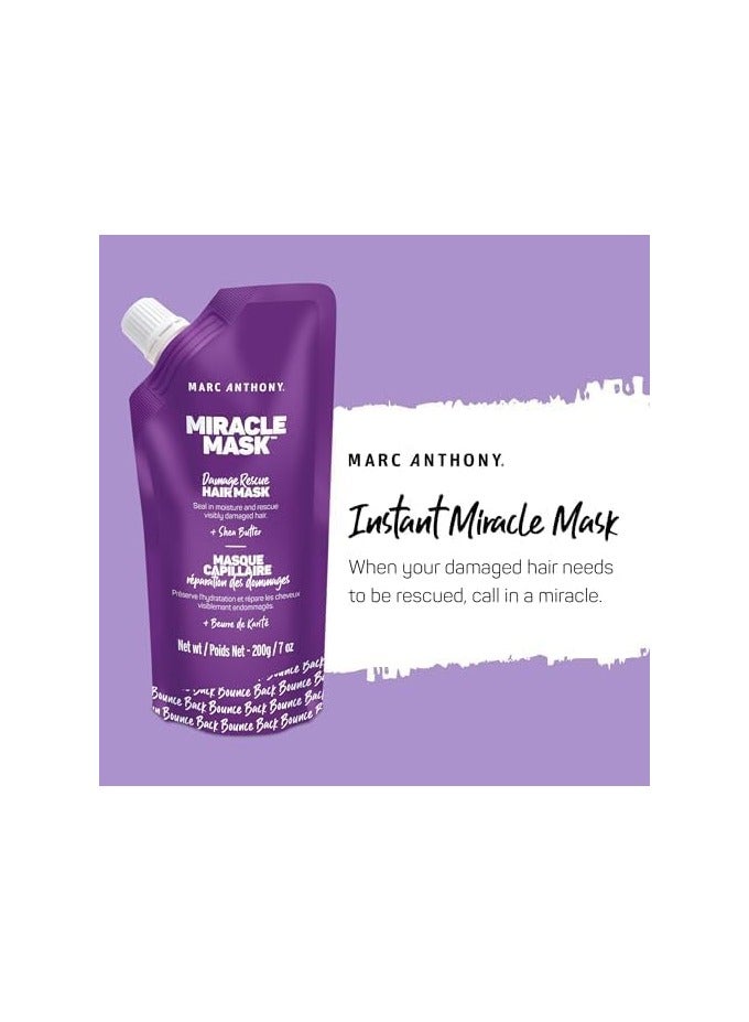 Marc Anthony Instant Miracle Damage Rescue Hair Mask 200ml — Repairs & Restores Hair - Image 4
