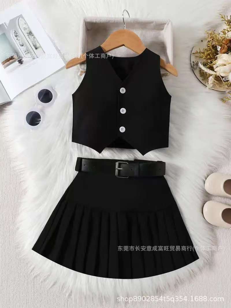 مجموعة بنات كورية من قطعتين لطيفة للأطفال - Image 5