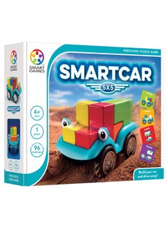 SmartGames SmartGames Smart Car 5 x 5 Wooden Cognitive Skill-Building Puzzle Game Featuring 96 Playful Challenges for Ages 4+  - Image 2