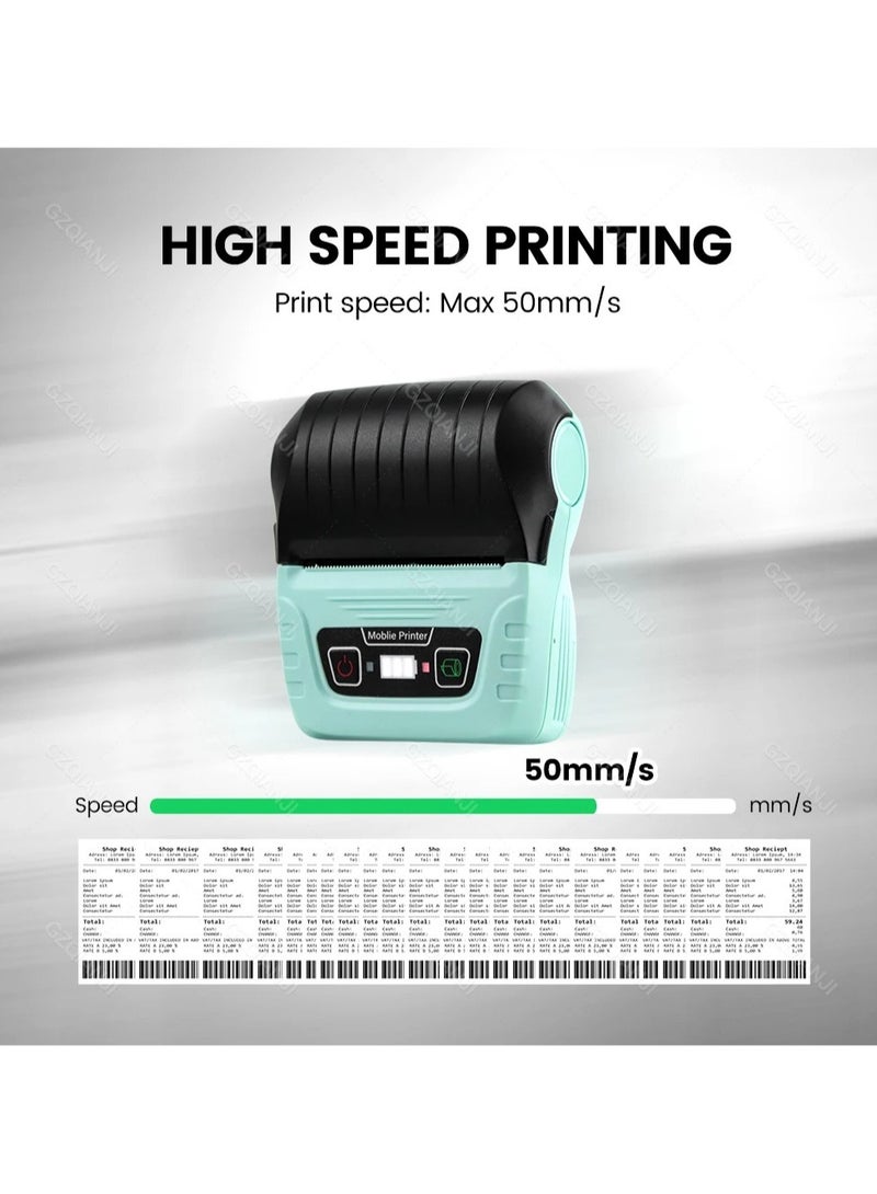 AROAQ Smart Mini Portable Bluetooth Receipt Printer 58mm 2inch Wireless Thermal Printer Bill Maker Supermarkets Cash Ticket Machine PC - Image 4
