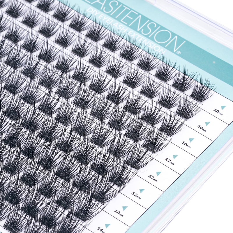 EASITENSION DIY Eyelash Extension Lash Clusters 120 Clusters False Eyelash 3D Effect Individual Natural Lashes Set at Home Eyelash Extension Kit Lashes Pack Volume Mixed - Image 1