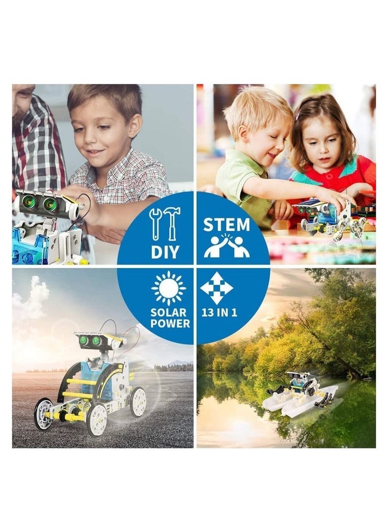 DMG TECH - Robot Toys, Solar Robot Toys,11-in-1 Education Solar Robot Toys -190 Pieces DIY Building Science Experiment Kit for Kids, Robotics Creative Science Puzzle Toys for Teens, Solar Powered by The Sun - Image 1