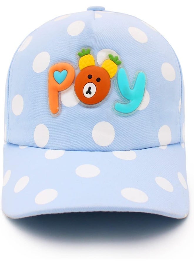 VRITRAZ POY Character Printed Little Cap for Kids, Baby, Girls & Boys 3-12 Years (Blue), POY Blue, 4 Years-5 Years - Image 3
