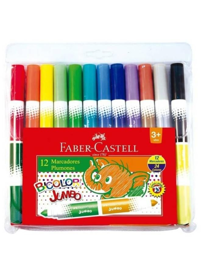 FABER-CASTELL FC Fiberpen Washable 24cl Jumbo Double Ended