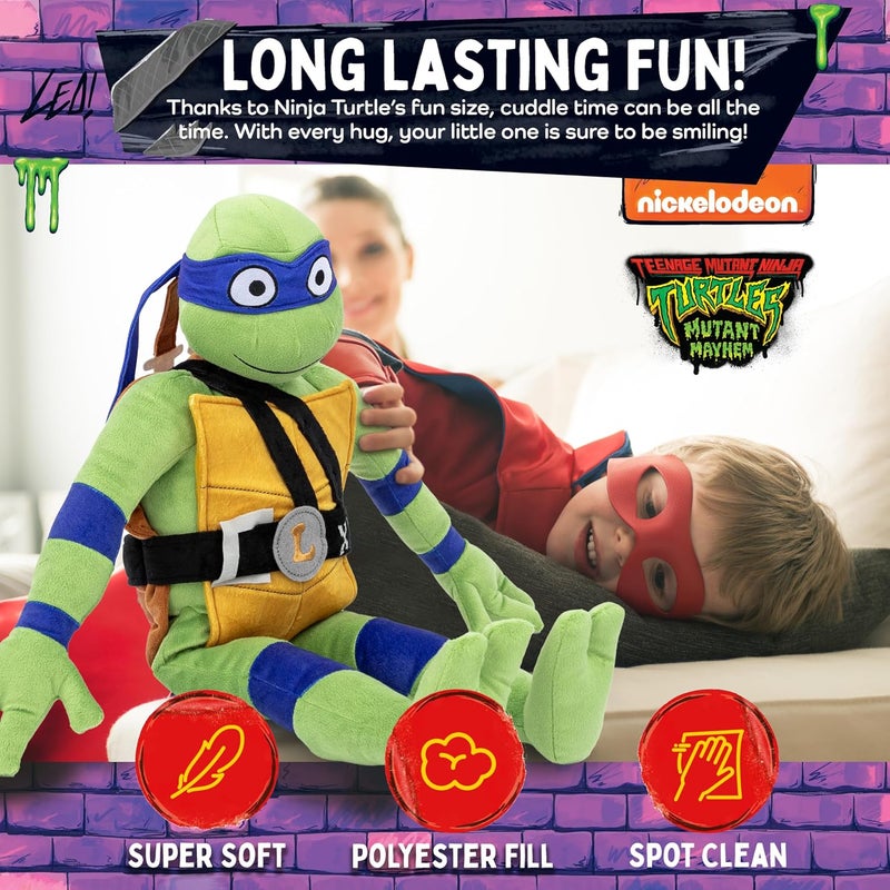 Jay Franco Nickelodeon Teenage Mutant Ninja Turtles Leonardo Plush Pillow Buddy - Super Soft Stuffed Character Pillow - Polyester Microfiber, 26 Inches - Image 3