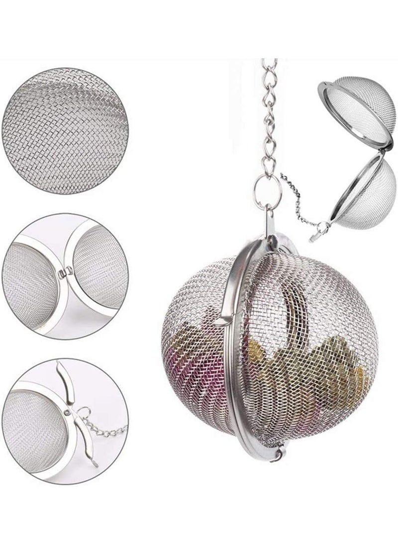ARQIVO ARQIVO Tea Strainer Infuser Mesh Tea Balls Stainless Steel Tea Ball Sseeped Strainers Infuser Filter for Loose Leaf Teas Soup Seasoning Balls Medium Pack of 1  - Image 4