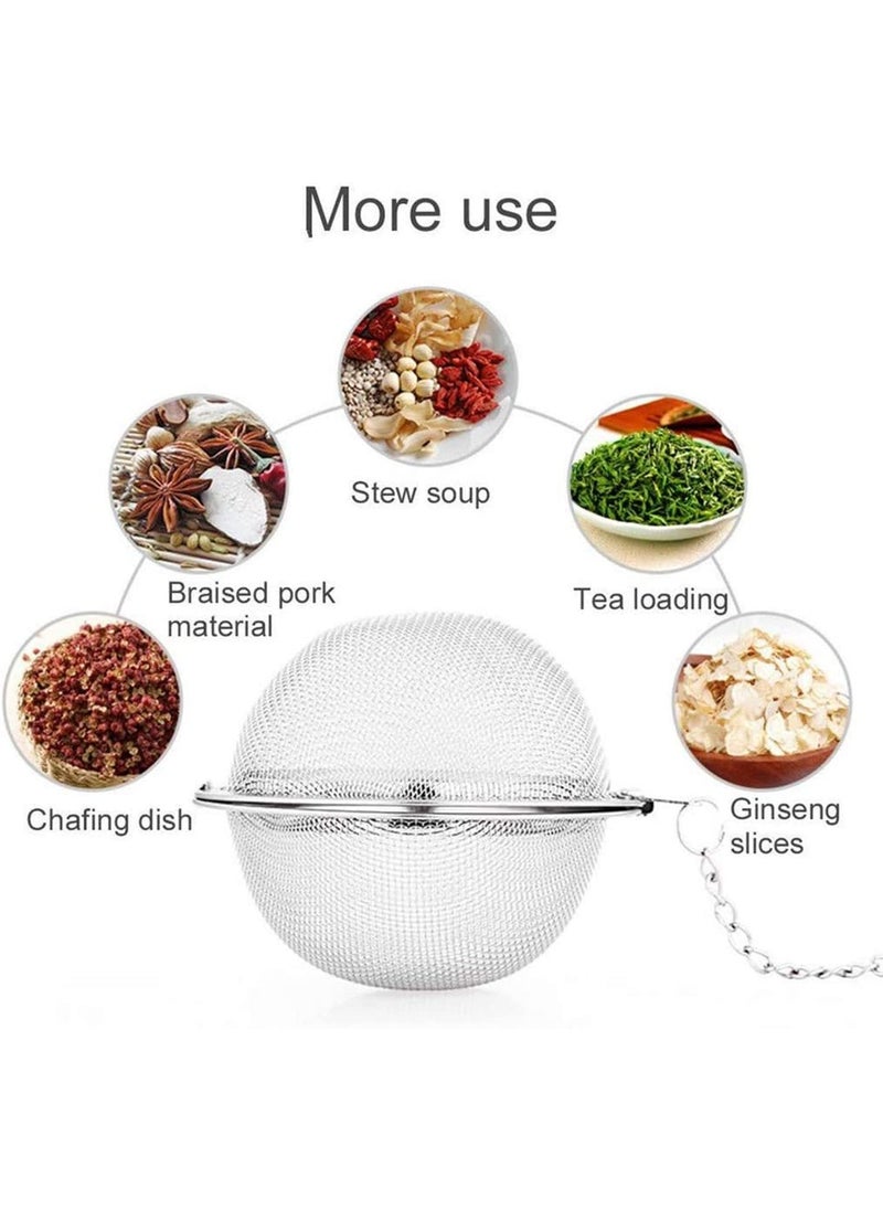 ARQIVO ARQIVO Tea Strainer Infuser Mesh Tea Balls Stainless Steel Tea Ball Sseeped Strainers Infuser Filter for Loose Leaf Teas Soup Seasoning Balls Medium Pack of 1  - Image 3