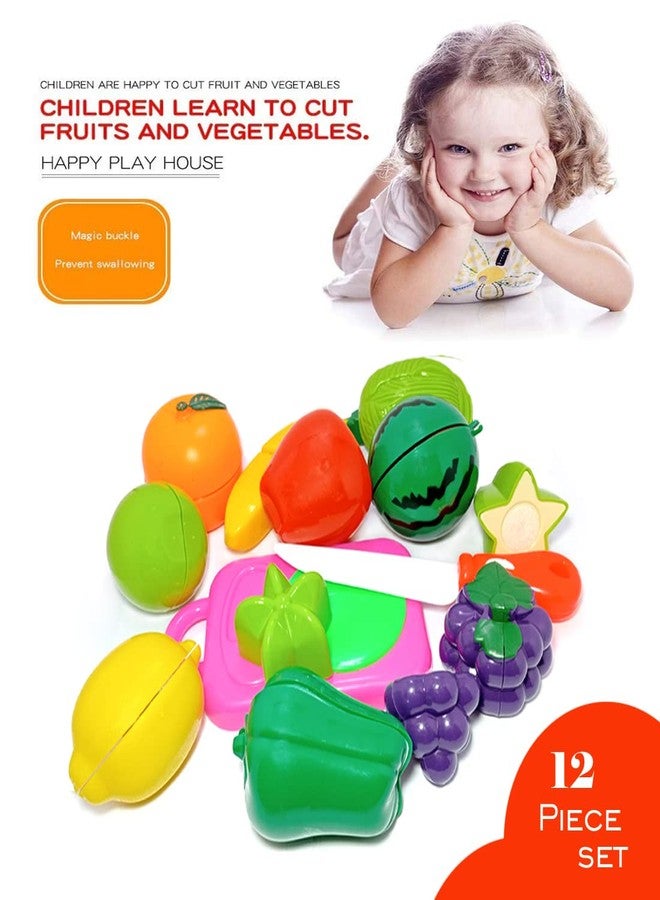 PRANSO Fruits and Vegetables Cutting Play Toy Set Fruits Vegetables for Kids - Image 2