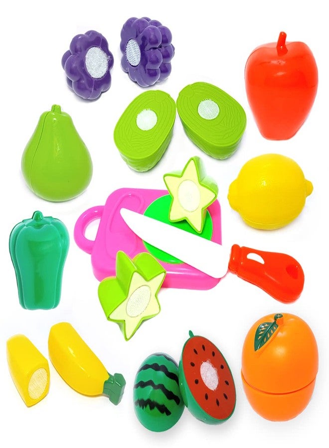 PRANSO Fruits and Vegetables Cutting Play Toy Set Fruits Vegetables for Kids - Image 1