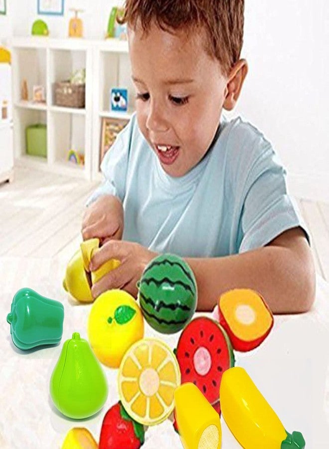 PRANSO Fruits and Vegetables Cutting Play Toy Set Fruits Vegetables for Kids - Image 4