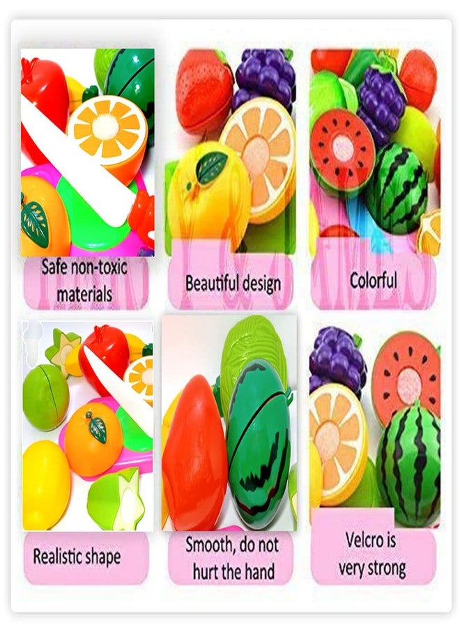 PRANSO Fruits and Vegetables Cutting Play Toy Set Fruits Vegetables for Kids - Image 3