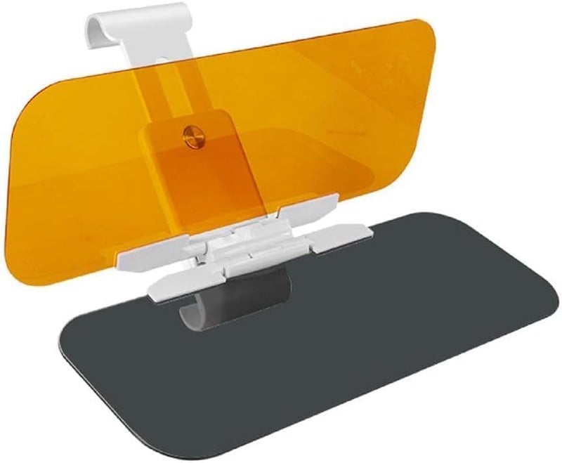 KRIPESH 2 in 1 Universal Day and Night Anti-Glare Visor Sun Visor Extender Visor Blocker Night Vision Anti-Dazzle Windshield Driving Visor UV-Filtering Eye Protector for All Car - Image 2