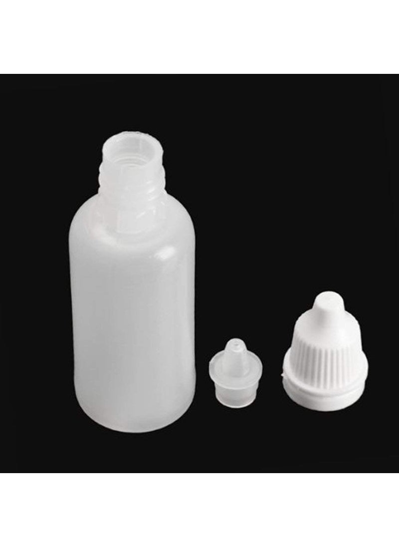 PMW pmw - 25 Bottles - 10ML - White Plastic Empty Squeezable Dropper Bottles Eye Liquid Empty Dropper(Bottle+Tip cap+cap)  - Image 3