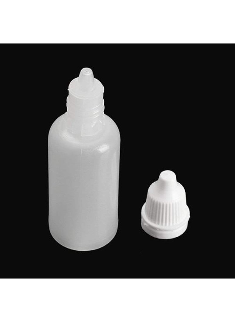 PMW pmw - 25 Bottles - 10ML - White Plastic Empty Squeezable Dropper Bottles Eye Liquid Empty Dropper(Bottle+Tip cap+cap)  - Image 2