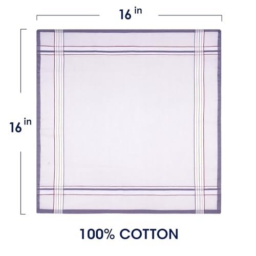 Selected Hanky 100% Cotton Men's Handkerchief 6 Piece Gift Set - Image 3