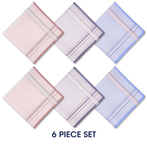 Selected Hanky 100% Cotton Men's Handkerchief 6 Piece Gift Set - Image 4