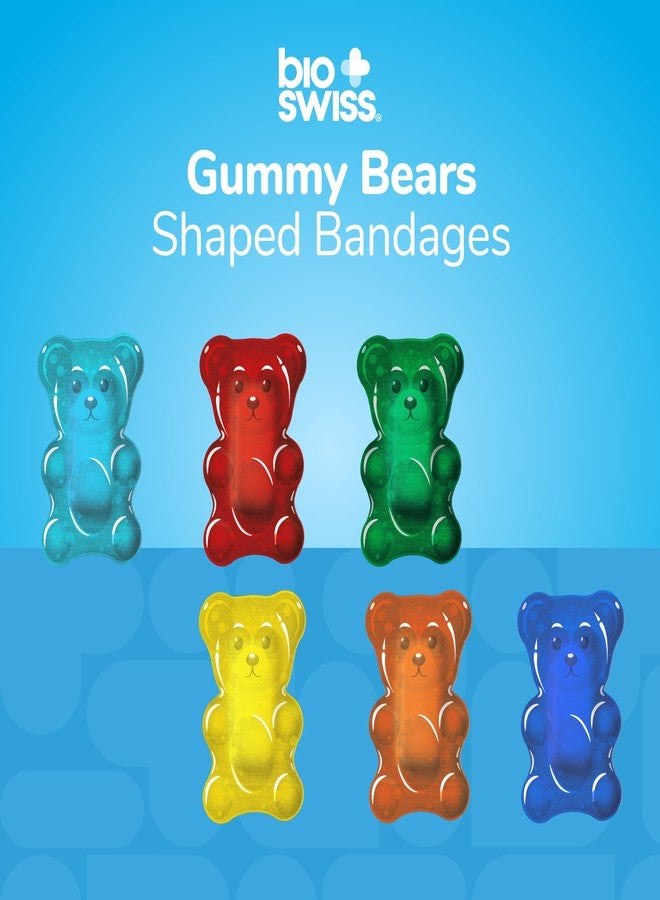 BioSwiss Kids Bandages, Gummy Bear Shaped Self Adhesive Bandage Set, Latex Free, Sterile Wound Care, 24 Count - Image 3
