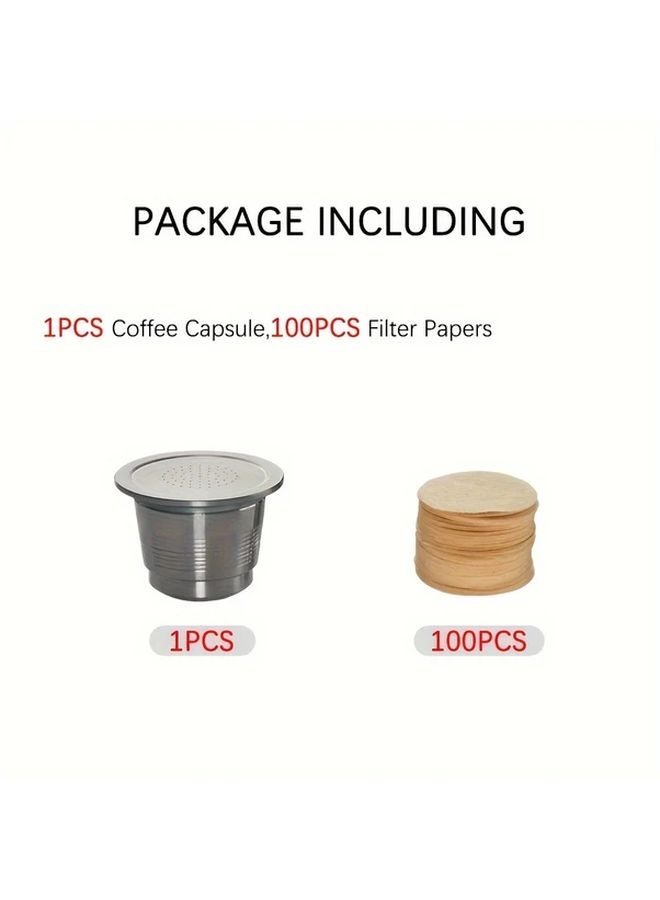 مجموعة مرشحات قهوة قابلة لإعادة الاستخدام من الفولاذ المقاوم للصدأ النوع أ لآلة الإسبريسو وفر المال - Image 1