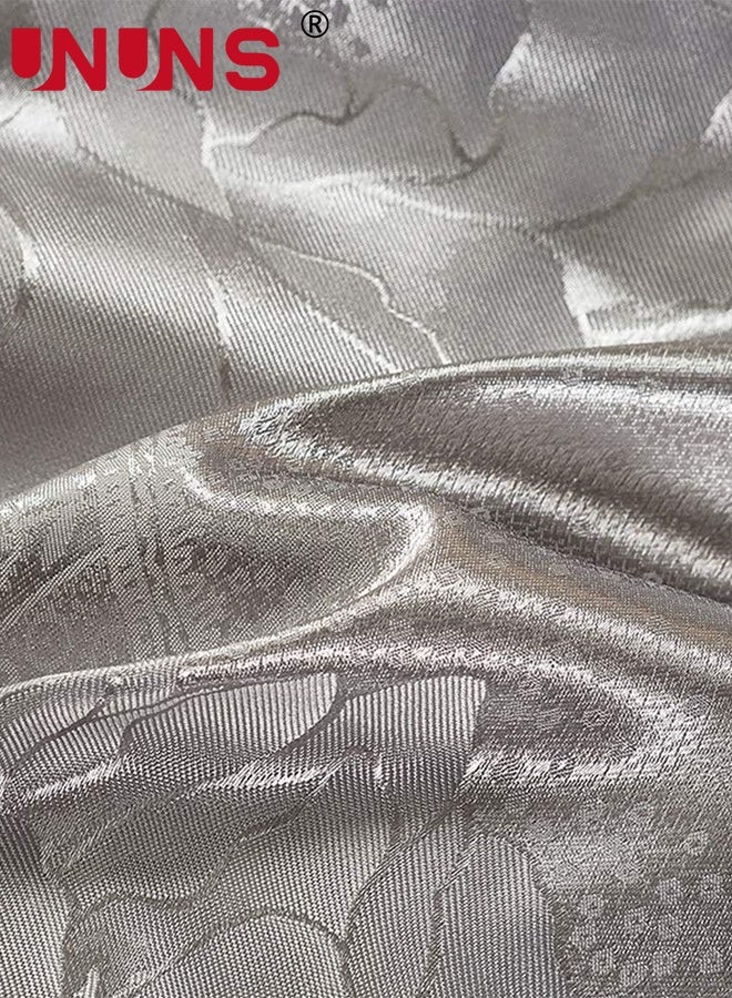 UNUNS Satin Pillowcases,Satin Pillowcases for Hair and Skin, 2Pcs Large Floral Print Pillowcases,Silky Floral Print Pillowcases with Envelope Closure,Grey-Flowers,48x74cm - Image 5