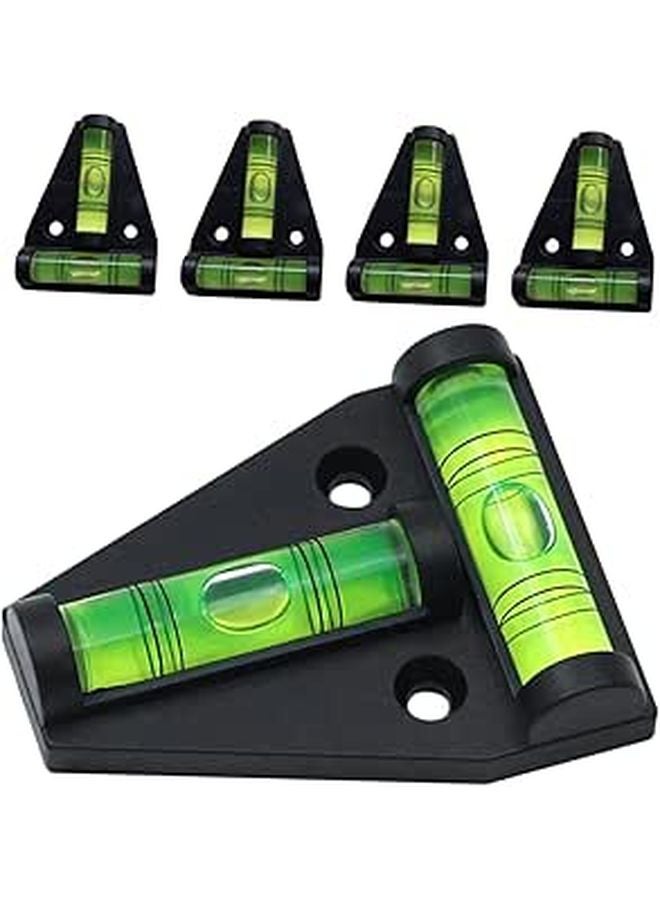 5 Pcs Mini Bubble Level Tool T Shaped Plastic Spirit Leveler with Mounting Holes - Image 1