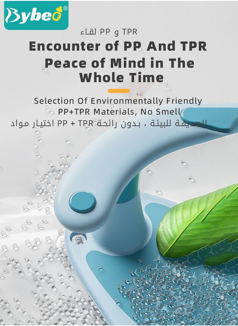 بيبو - مقعد استحمام للأطفال من ببيو- كرسي استحمام محمول للأطفال + كوب شامبو وغسيل الشعر - مقعد حوض استحمام مدمج وقابل للطي - أكواب شفط قوية للغاية - مقعد رضيع غير قابل للانزلاق. هدية مثالية! - Image 1